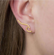 Beach Wave Earrings - Surf Sun Sea